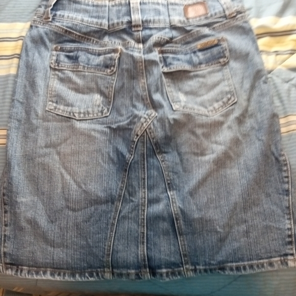 Lot of 2 Women's Skirts Knee Length Hint Jeans Sz 13 and H&M Sz Large fits XXL - Picture 3 of 7